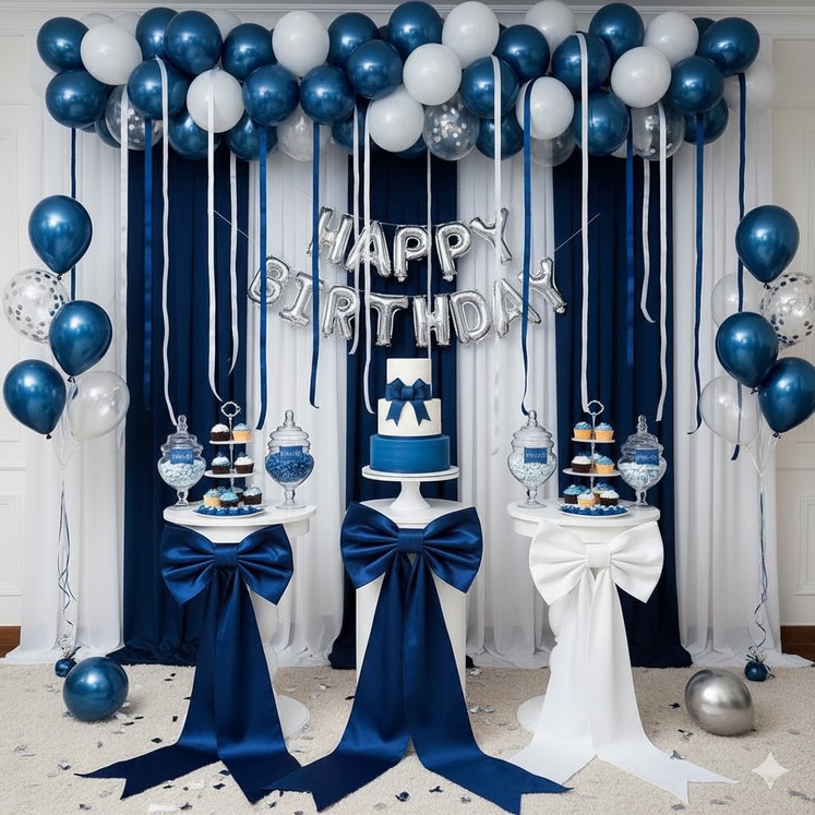 Lacivert fiyonk konsepti